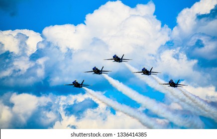 Blue Angels F-18 Airshow 2017 - Powered by Shutterstock