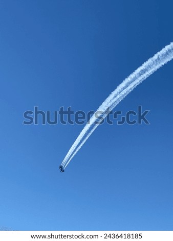 Blue Angels flying in a clear blue sky