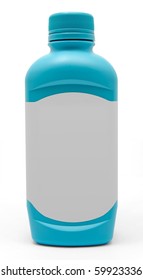 Blue Antacid Medicine Bottle With A Blank White Label