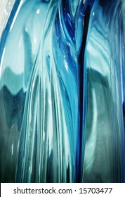 Blue And Aqua Blown Glass Abstract