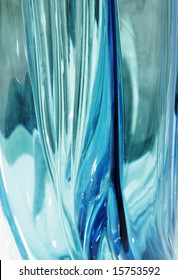 Blue And Aqua Blown Glass Abstract