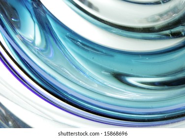 Blue And Aqua Blown Glass Abstract