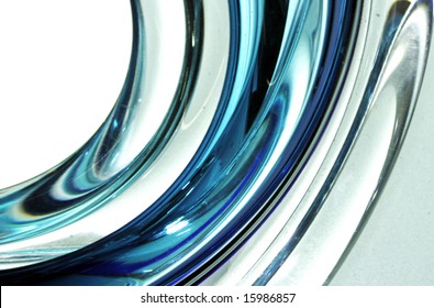 Blue And Aqua Blown Glass Abstract