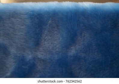 Blue Artificial Fur, Faux Fur Background