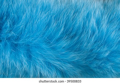 Blue Artificial Fur For Texture Or Background