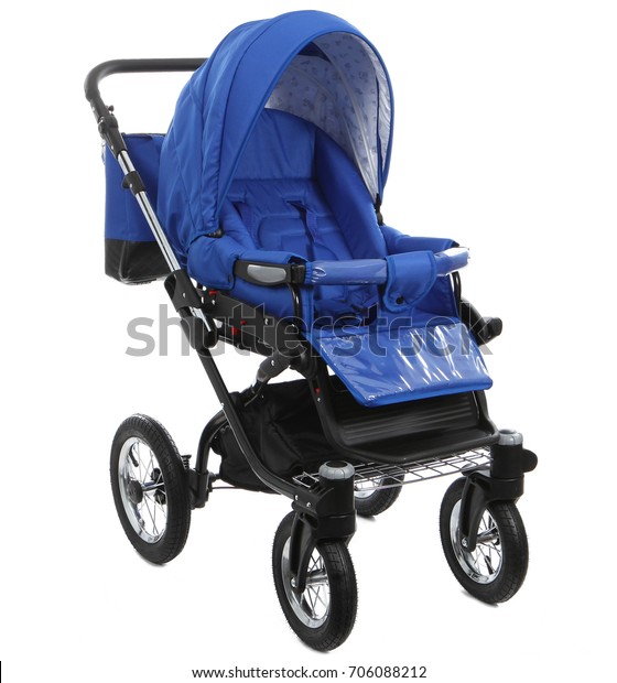 Blue Baby Carriage Carriages Isolated On Stock Photo (Edit Now) 706088212