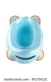 Blue Baby Potty Isolated On The White Background