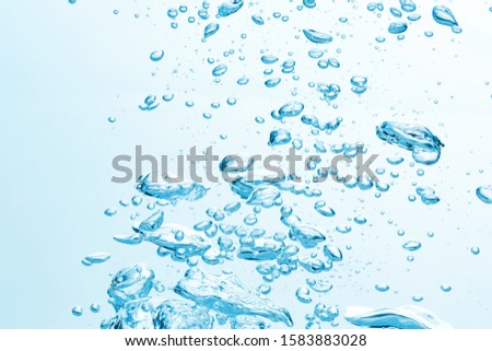 blue background with bubble splash