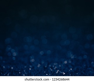 Blue background for christmas navy glitter sparkle. Abstract bokeh light shiny dark holiday. - Shutterstock ID 1234268644