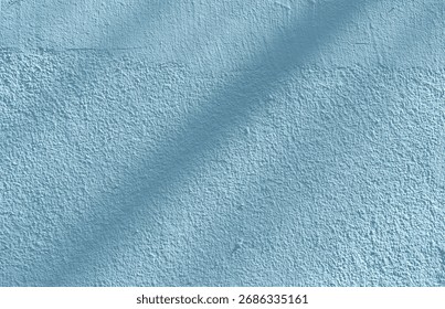 Blue Background With Light And Shadow, Sunlight On Podium Wall In Color Studio, Cyan Backdrop With 3D Platform, Kitchen Interior, Empty White Display Stage And Minimal Product Presentation Scene.