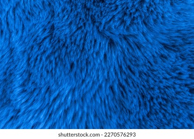 Blue background with long fur texture with space for text.