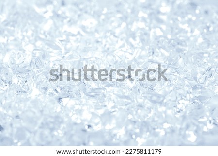 Blue background with lots of ice