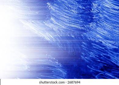 Blue background with waves and light effect