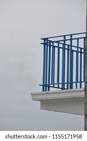 Blue Balcony At The Lido, Plymouth, Devon, UK