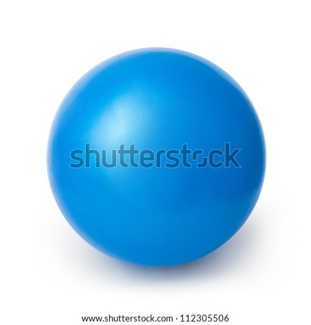 Blue Ball isolated on a White background with clipping path
