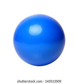 Blue ball on white background. Outline paths for easy outlining. Great for templates, icon background, interface buttons.