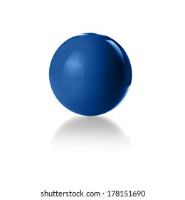 Blue Ball On White Background