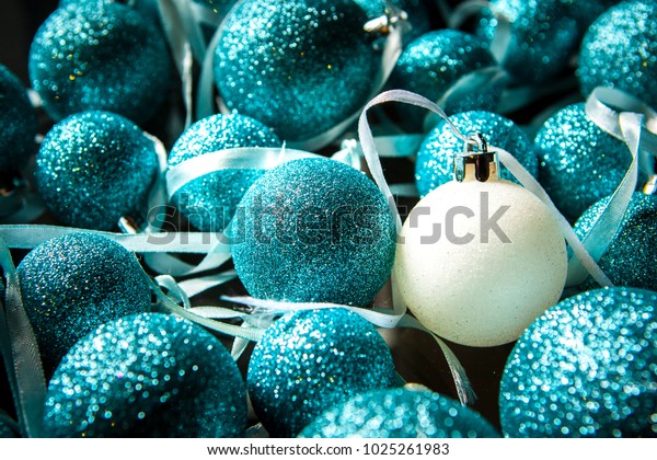 Blue Balls One White Ball New Stock Photo (edit Now) 1025261983