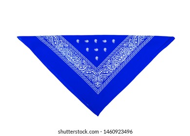 Blue Bandana Isolated On White