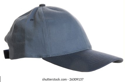 blue baseball cap isolated on white background