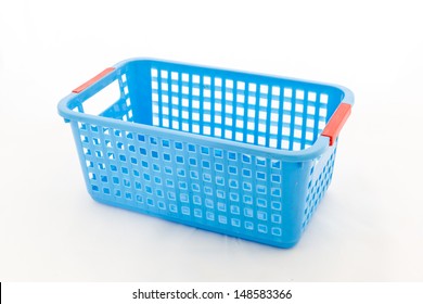 blue washing basket