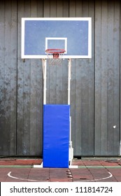 Blue basketball court