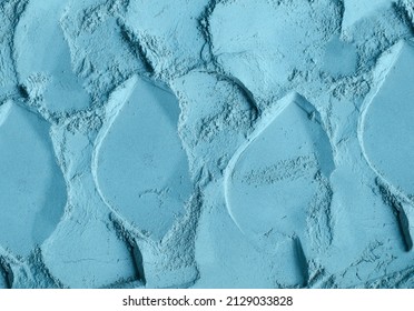 Blue Bentonite Clay Powder (alginate, Facial Mask, Eye Shadow, Body Wrap) Texture Close Up, Selective Focus. Abstract Background. 