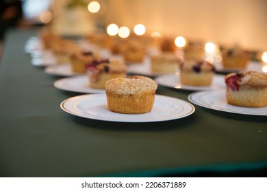 Blue Berry Muffins At Catered Event 