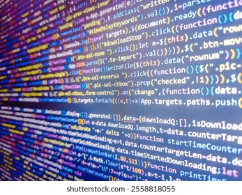 Blue binary code. Computer screen internet security. Blockchain concept. Concept of cyberpiracy. Multi exposure. Code monitor background. Concept of data cyber piracy. I love you.