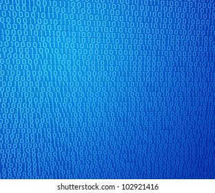 Blue Binary Wall Background