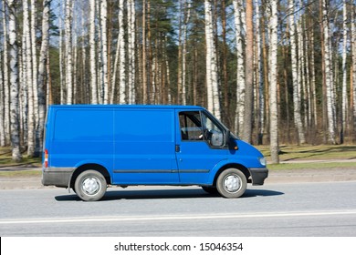 Blue Blank Delivery Van