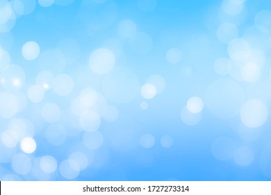 Blue bokeh defocus glitter blur background. Bokeh abstract background.