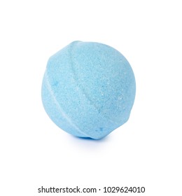 Blue  bomb for bath on white background isolation