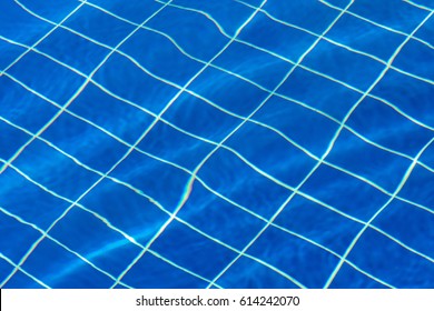 Blue Bottom Of A Pool Of Water