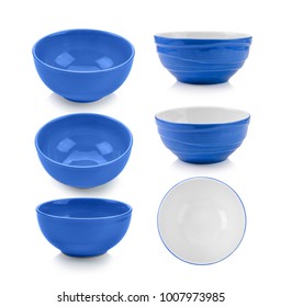 blue bowl on white background - Shutterstock ID 1007973985