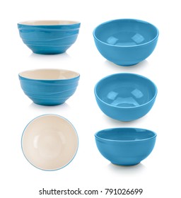 blue bowl on white background - Shutterstock ID 791026699