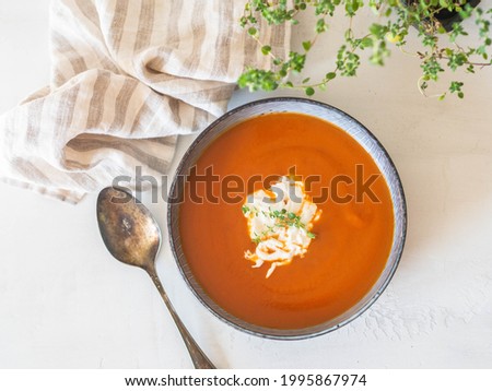 Similar – Image, Stock Photo Pumpkin soup Vegetable