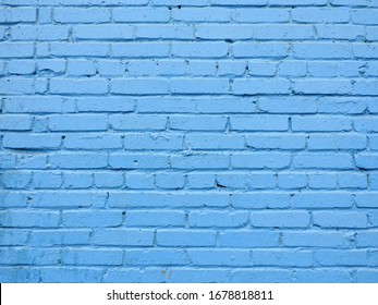 
Blue brick wall. Background structure.					