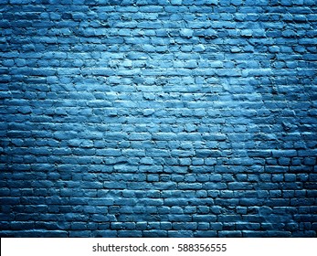 blue brick wall background texture for design