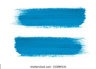Blue Brush Stroke Isolated On Background