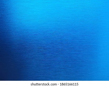 Blue Brushed Metallic Aluminum Texture Background. Abstract Technology Concept Background. Interior Metal Laminated Material Background.