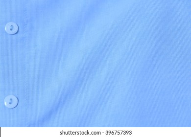 Blue Business Shirt Fabric Texture Background.