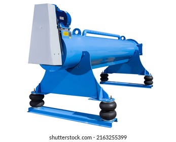 blue carpet wringer centrifuge with air cushion electric motor back view