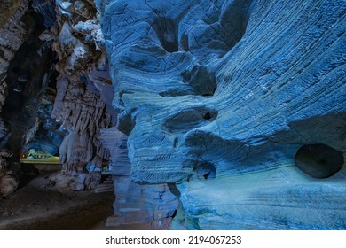 Blue Cave blue marble at Mae Sot, Tak Province Thailand. - Shutterstock ID 2194067253