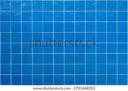Blue ceramic tile background. Old vintage ceramic tiles in green to decorate the kitchen or bathroom 