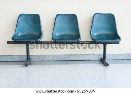 the blue chairs on the floor , pattern blue chairs