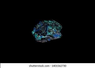Blue Chrysocolla Mineral on Black - Shutterstock ID 1401562730
