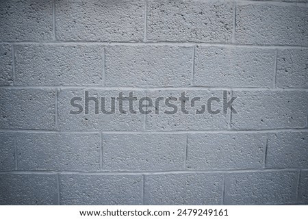 a blue cinder block wall
