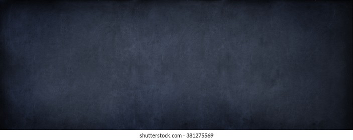 Blue Classroom Banner Blackboard Background. Chalk Erased School Chalkboard Vintage Monochrome Texture 