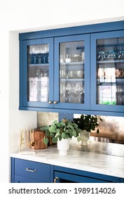 Blue Clean Kitchen Cabinet Decor